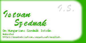 istvan szedmak business card